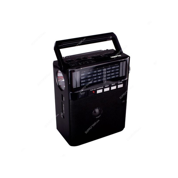 Geepas Radio, GR6839, 6VDC, Black