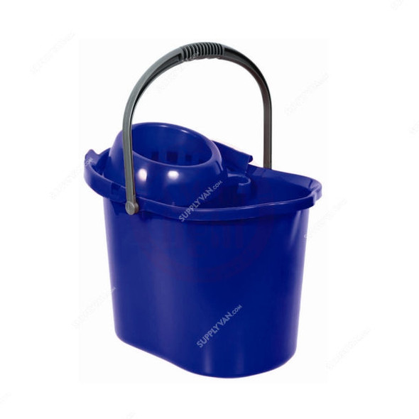 Oval Mop Bucket, 70942, Plastic, 13 Ltrs, Blue