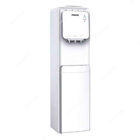 Nikai Free Standing Water Dispenser, NWD1300R, Metal, 3 Tap, 13 Ltrs, White/Silver