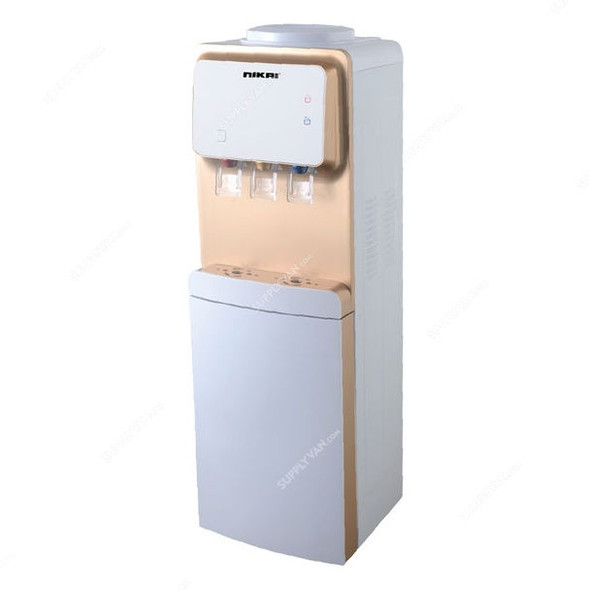 Nikai Free Standing Water Dispenser, NWD1900R, 3 Tap, 19 Ltrs, White/Gold