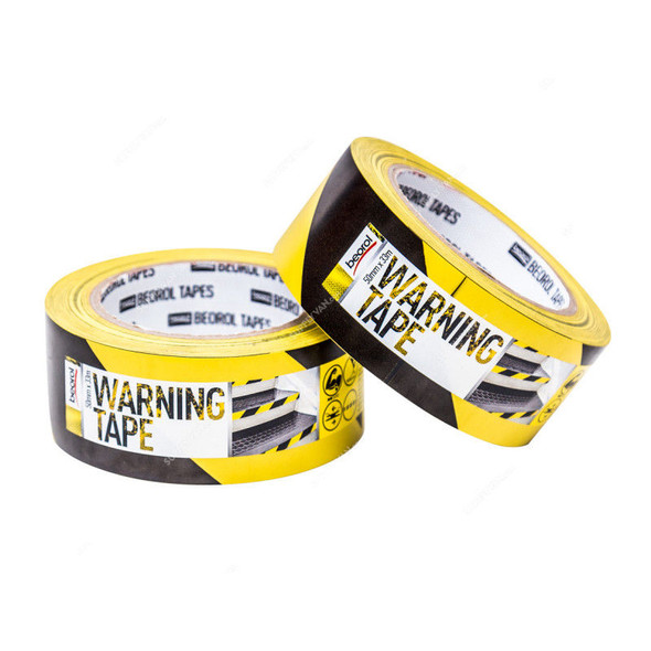 Beorol Warning Tape, SZOZC, 50 x 33 Mtrs, Black/Yellow