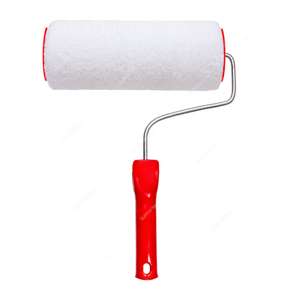 Beorol Paint Roller With Handle, VMF188SET, 7 Inch, 80MM Dia, Red/White