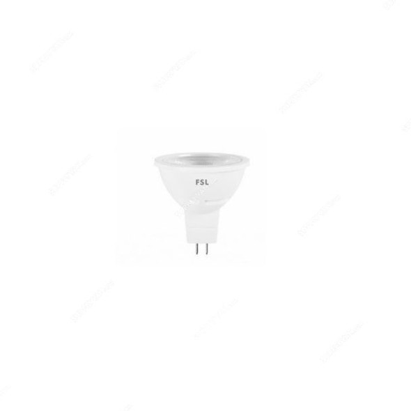 Fsl LED Cup Light, MR16-6-5-QP-DIM, 6.5W, MR16, 500 LM, 3000K, Warm White, 10 Pcs/Pack