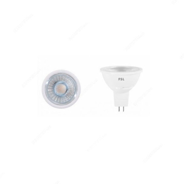 Fsl LED Cup Light, MR16-6-5-QP-DIM, 6.5W, MR16, 500 LM, 3000K, Warm White, 10 Pcs/Pack