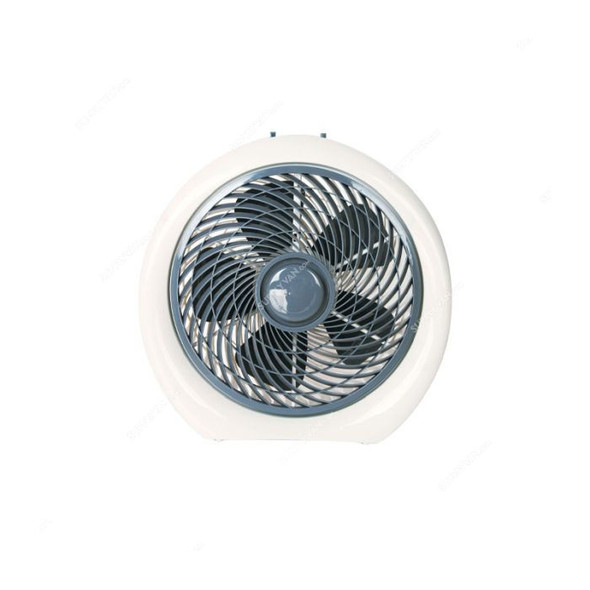Geepas Box Fan, GF21119, 60W, 12 Inch, White/Grey
