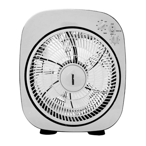 Geepas Box Fan, GF926, 45W, 12 Inch, White