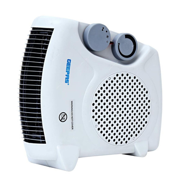 Geepas Fan Heater, GFH9520, 1000W/2000W, White