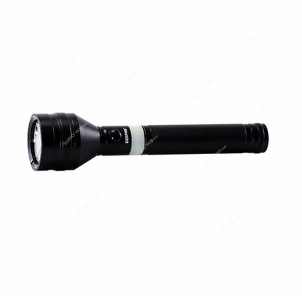 Geepas Rechargeable LED Flashlight, GFL51013, 200mAh, Black