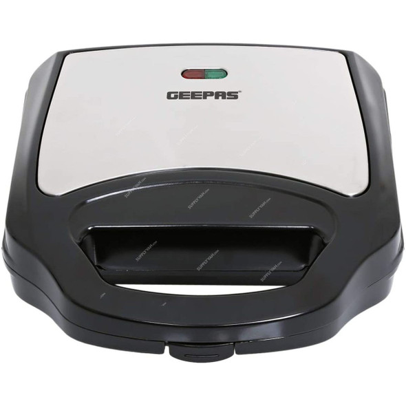 Geepas Grill Maker, GGM6001, Stainless Steel, 700W, Black/Silver