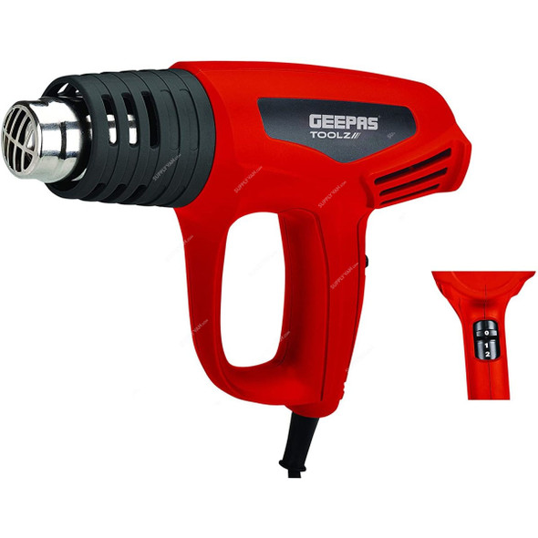 Geepas Heat Gun, GHG2021-240, 2000W, Red