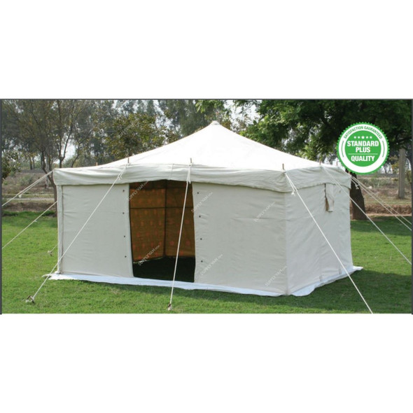 Arabic Deluxe and Relief Tent, AMT-101-1, Iron Stick, 4 x 4 Yard, White