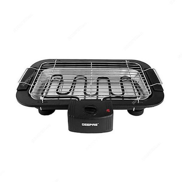 Geepas Electric Barbeque Grill, GBG877, Stainless Steel, 2000W, Black
