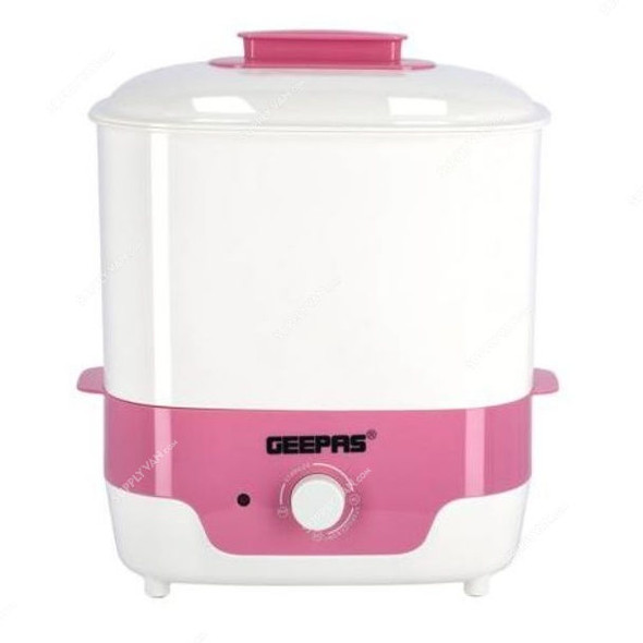 Geepas Baby Bottle Sterilizer, GBW63033, 650W, Pink/White