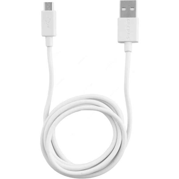 Geepas Micro USB Cable, GC1962, USB Type-A to Micro-USB, White