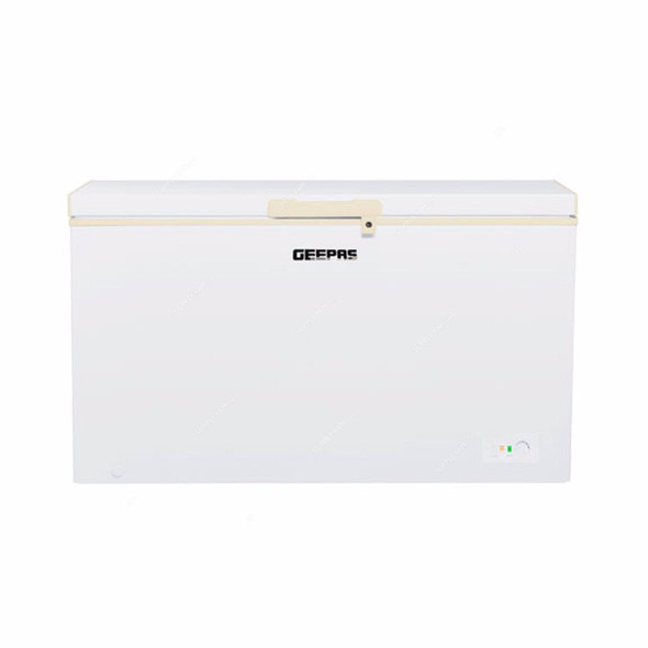 Geepas Chest Freezer, GCF4106WAH, ABS and PC, 180W, -18 Deg.C, 410 Ltrs, White