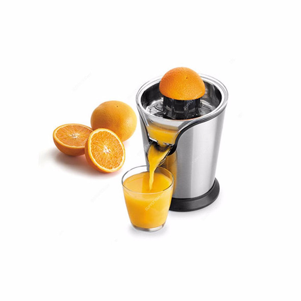 Geepas Citrus Juicer, GCJ46013UK, Stainless Steel, 100W, Silver