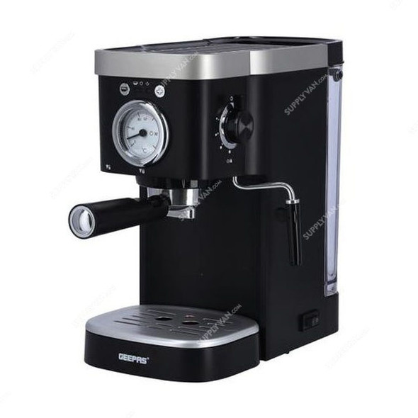 Geepas 3 In 1 Espresso Coffee Machine, GCM41510, Plastic, 20 Bar, Black