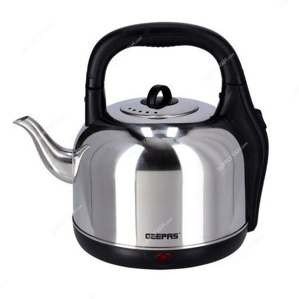 Geepas Electric Kettle, GK38025, 2000W, 4.2 Ltrs, Silver/Black