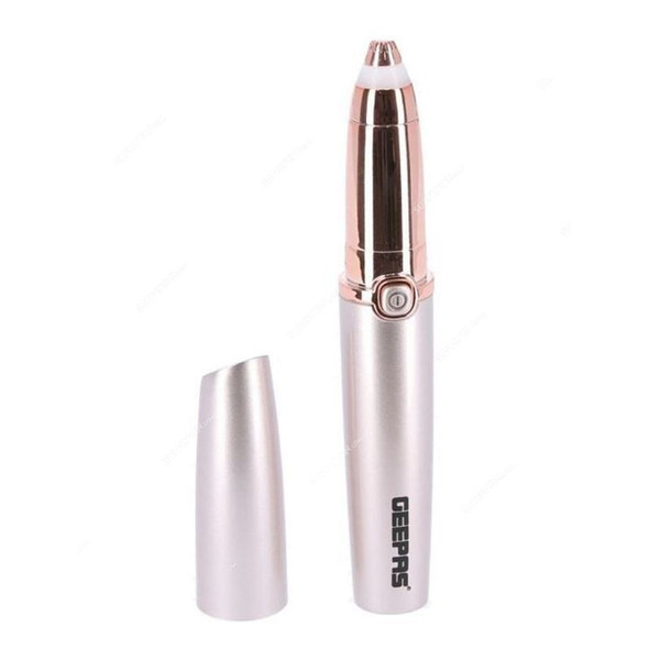 Geepas Eyebrow Trimmer, GLS86040, 9.2CM, Silver/Gold