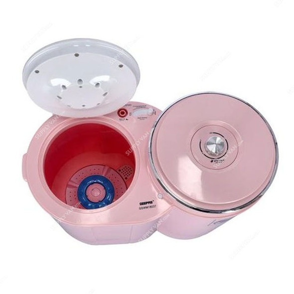Geepas Twin Tub Washing Machine, GSWM18037, 285W, Pink