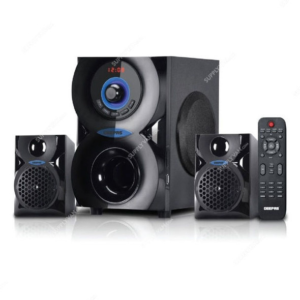 Geepas Multimedia Speaker, GMS8585, 2.1 Channel, Black
