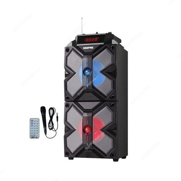 Geepas Rechargeable Portable Speaker, GMS11112, 1500mAh, Black