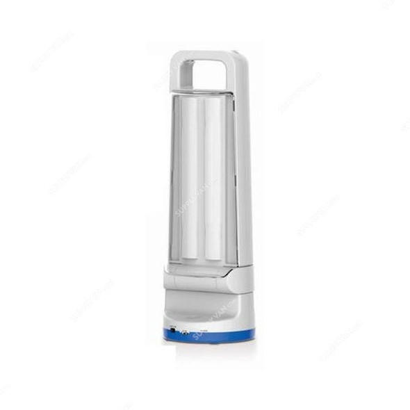 Geepas Rechargeable Solar LED Lantern, GSE5590, 3000mAh, Grey/White
