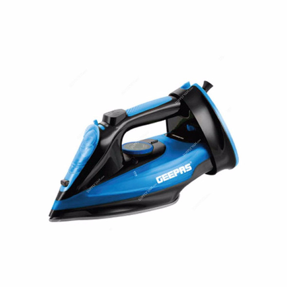 Geepas Cordless Ceramic Steam Iron, GSI7812, 2400W, Blue/Black