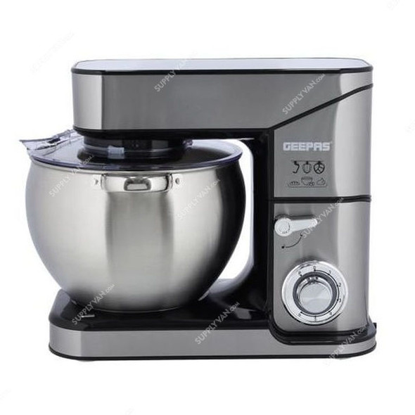 Geepas Kitchen Machine With Mixing Bowl, GSM43041, 2000W, 10 Ltrs, Black/Silver