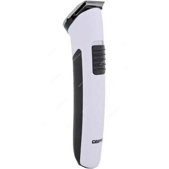 Geepas Rechargeable Hair Trimmer, GTR1384N, 100mA, Black/White