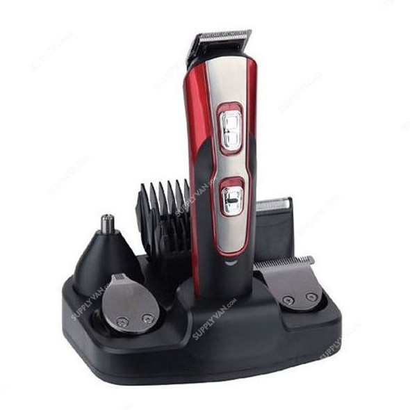 Geepas 11 In1 Grooming Set, GTR8724, 600mAh, Black/Red