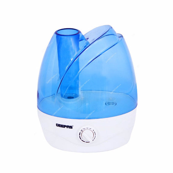 Geepas Ultra Sonic Humidifier, GUH2484, 32W, 2.6 Ltrs, Blue/White