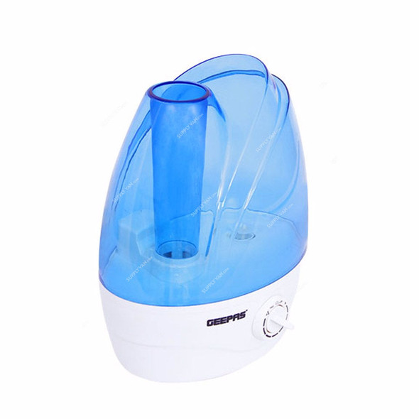 Geepas Ultra Sonic Humidifier, GUH2484, 32W, 2.6 Ltrs, Blue/White