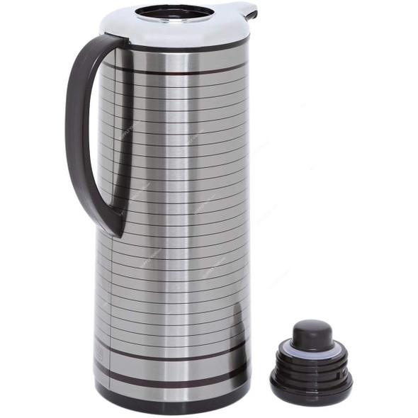 Geepas Glass Inner Vacuum Flask, GVF5260, Stainless Steel, 1.6 Ltrs, Silver