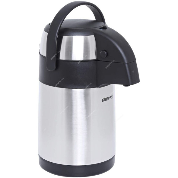 Geepas Vacuum Flask, GVF5263, Stainless Steel, 3.5 Ltrs, Silver