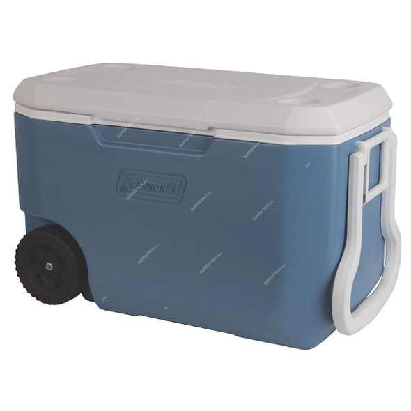 Coleman Xtreme Wheeled Bucket Cooler, 3000004025, 62 Qt, Blue