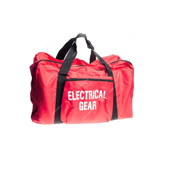 Lok-Force Electrical Gear Duffle Tote Bag, BG-RD62EG, Polyester, Red
