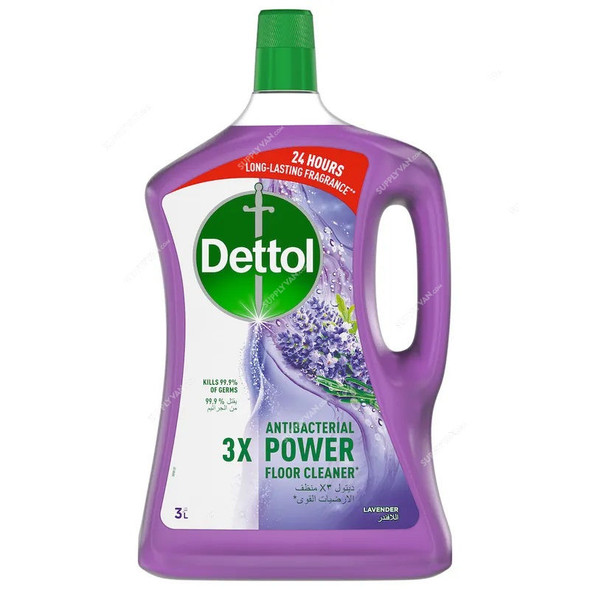 Dettol Antibacterial Power Floor Cleaner, Lavender, 3 Ltrs