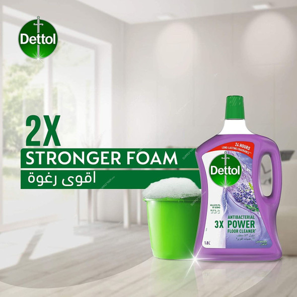 Dettol Antibacterial Power Floor Cleaner, Lavender, 3 Ltrs