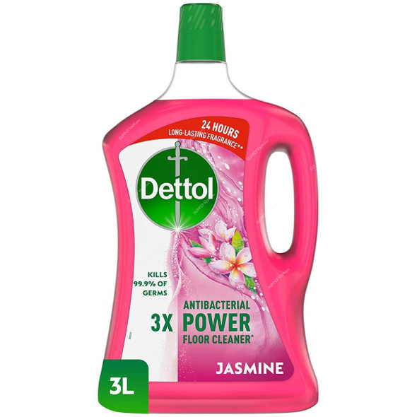 Dettol Antibacterial Power Floor Cleaner, Jasmine, 3 Ltrs