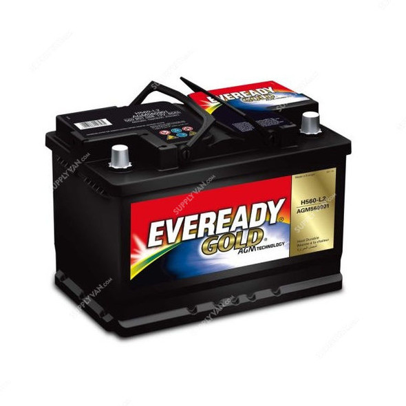 Eveready Gold AGM Car Battery, AGM595901, 12V, 95Ah, 900A