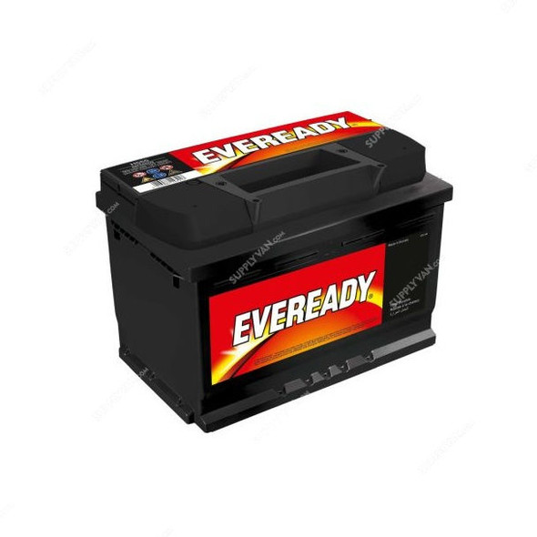 Eveready Heavy Duty DIN Car Battery, MF56219, 12V, 62Ah, 520A