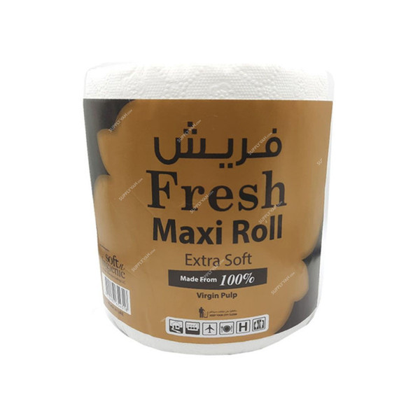 Fresh Maxi Roll Tissue, 6923701648514, 900GM Roll, White