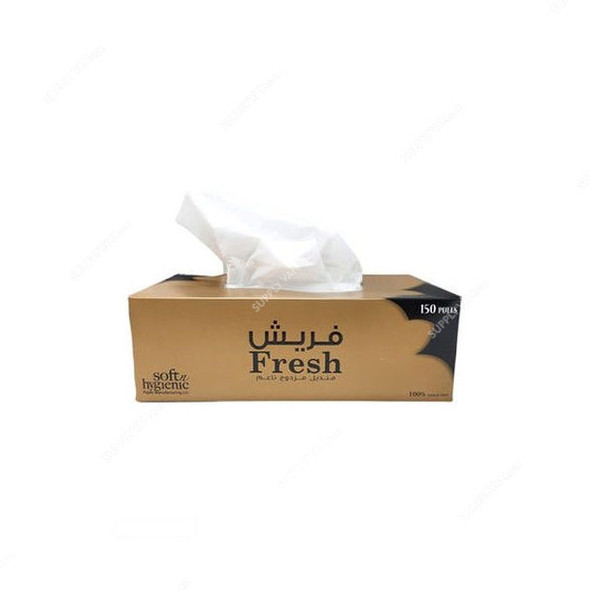 Fresh Facial Tissue, FT1501-5, 2 Ply, 150 Pcs x Pack of 5