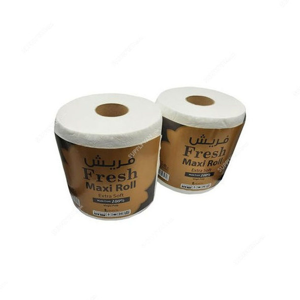 Fresh Embossed Maxi Roll Tissue, 6923701648316, 1000GM Roll, White