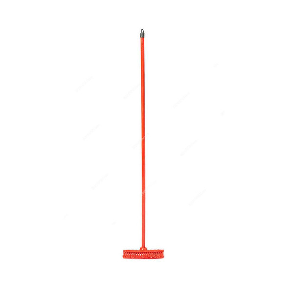 Snh Plastic Broom With Handle, Red