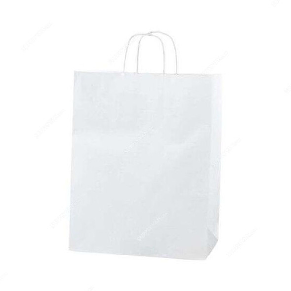 Snh Twisted Handle Shopping Bag, KRAFPW33-20, L, White, 20 Pcs/Pack