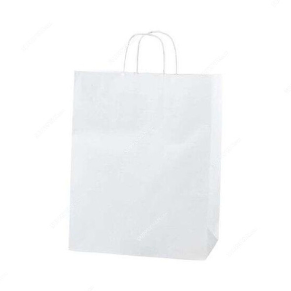 Snh Twisted Handle Shopping Bag, KRAFPW33-50, Free Size, White, 50 Pcs/Pack