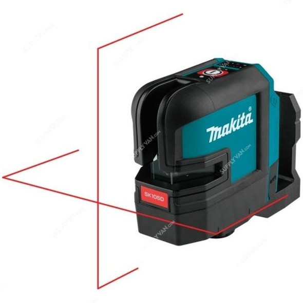 Makita Self Levelling Cross Line Laser Level, SK105DZ, 12V, 2 Red Line, 25 Mtrs