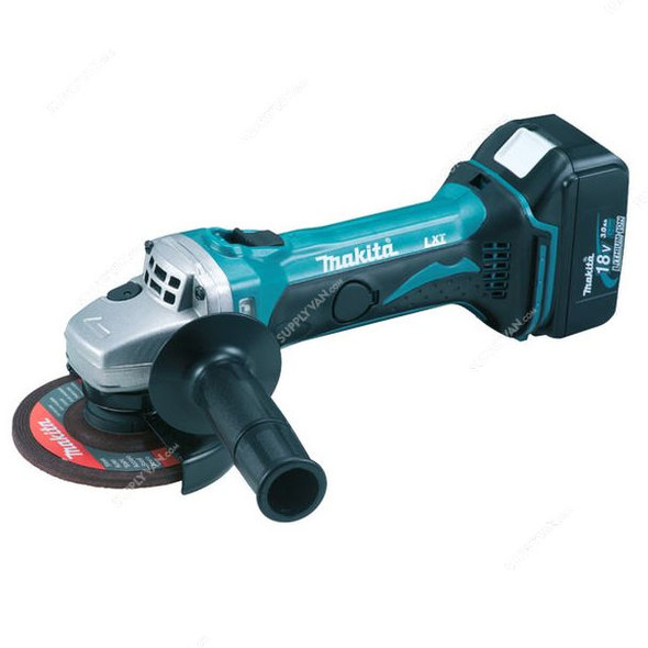 Makita LXT Cordless Angle Grinder, DGA452RTJ, 2x 5.0Ah Battery, 1x 18V Charger, 115MM, 18V